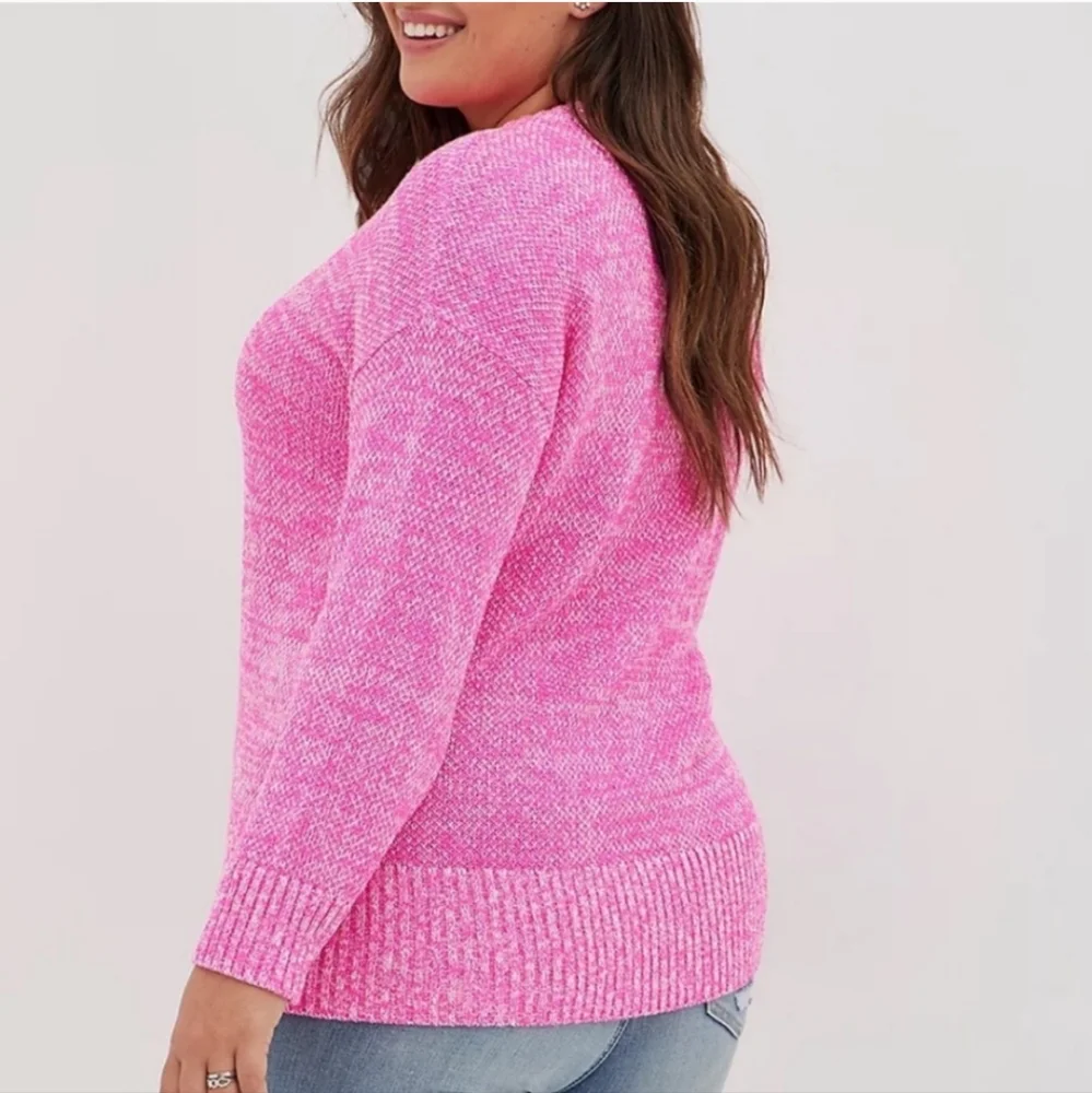 Torrid Pink Crew Neck Sweater - Picture 3 of 12